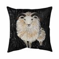 Begin Home Decor 26 x 26 in. Two Bushy Ram-Double Sided Print Indoor Pillow 5541-2626-AN107